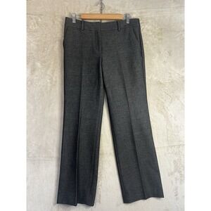Talbots Newport Pant Womens 8P Charcoal Gray Straight Leg Dress Pants JO3069